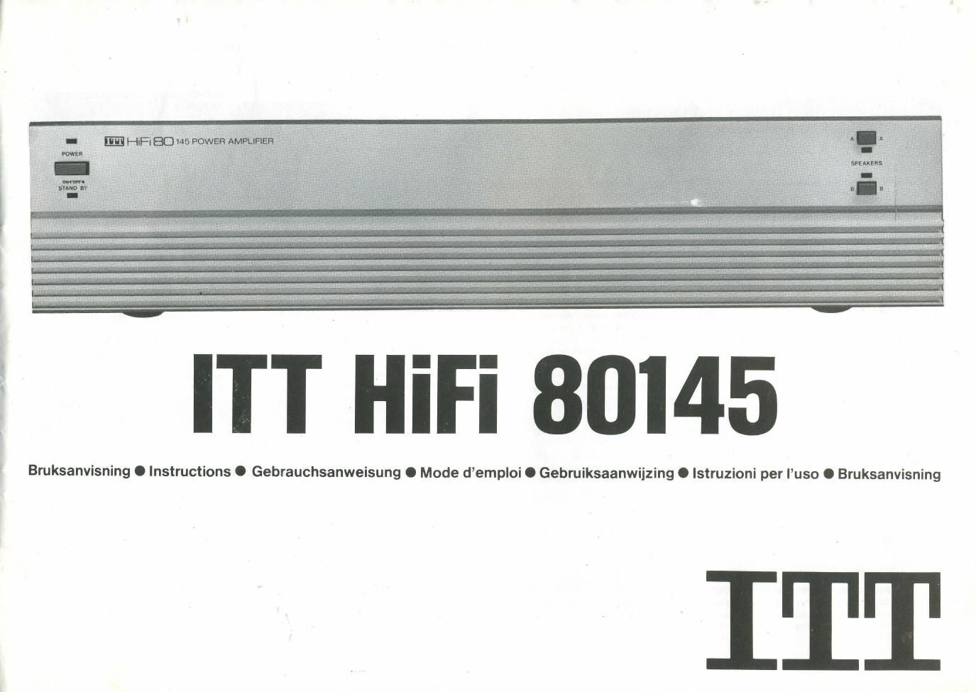 itt hifi 80145 owners manual