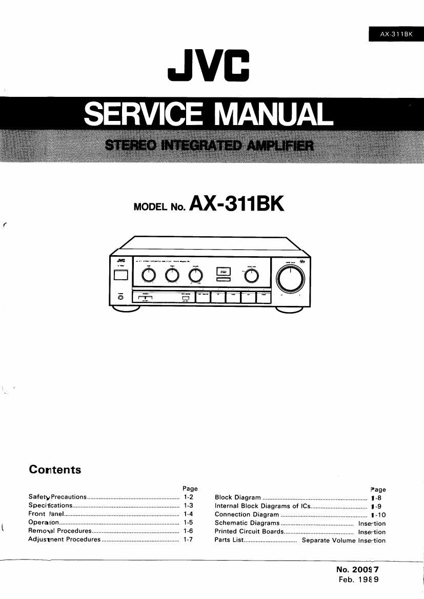 Jvc AX 311BK Service Manual