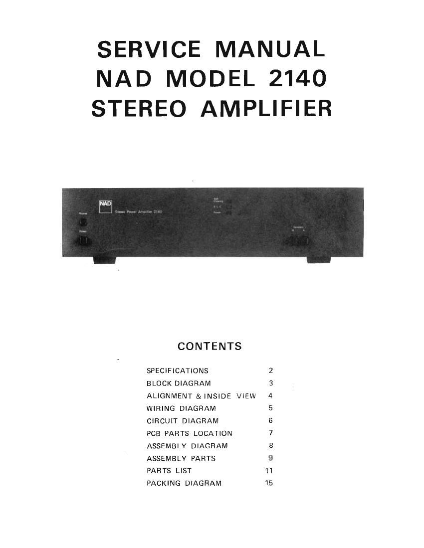 Nad 2140 Service Manual