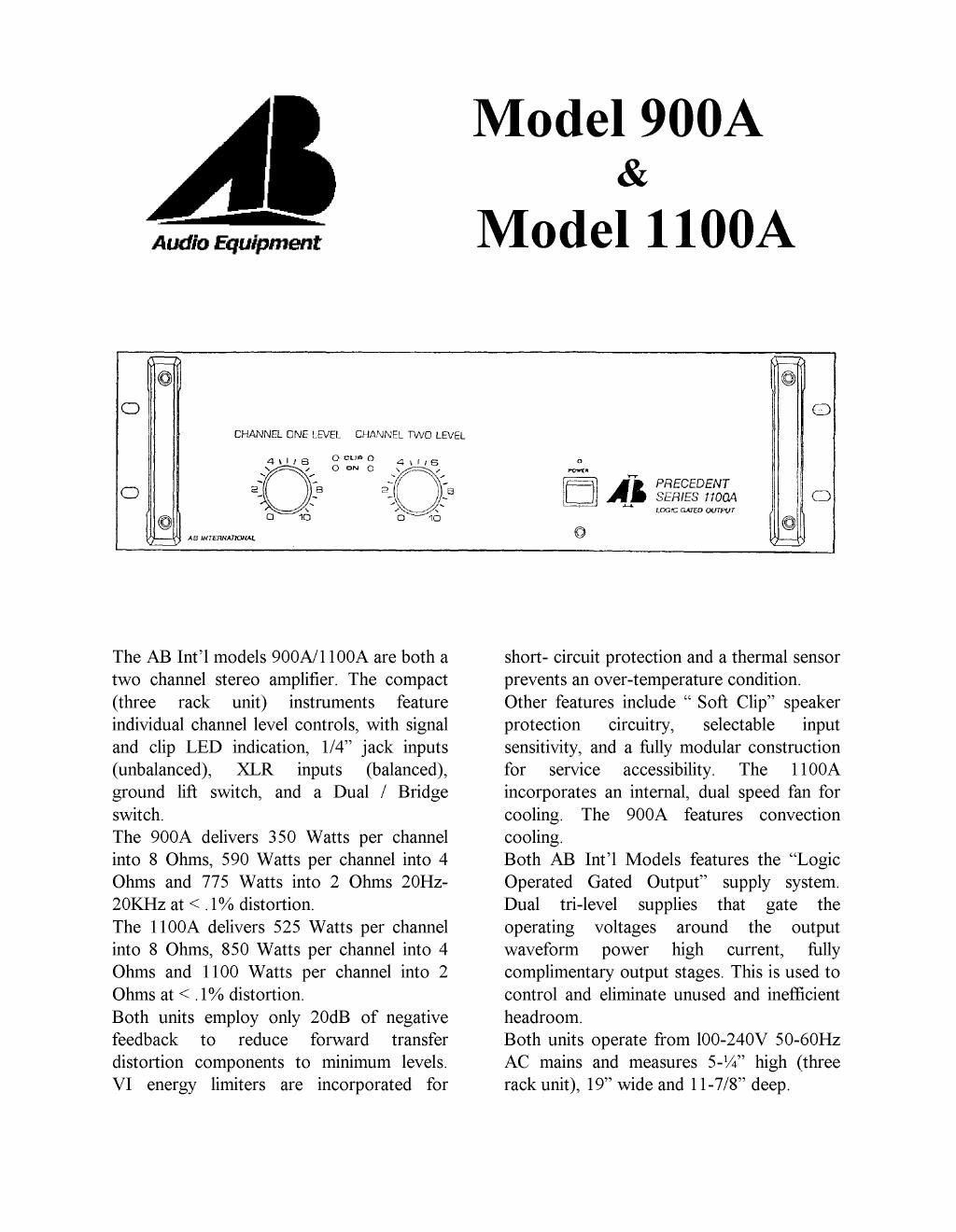 ab international 1100 a brochure