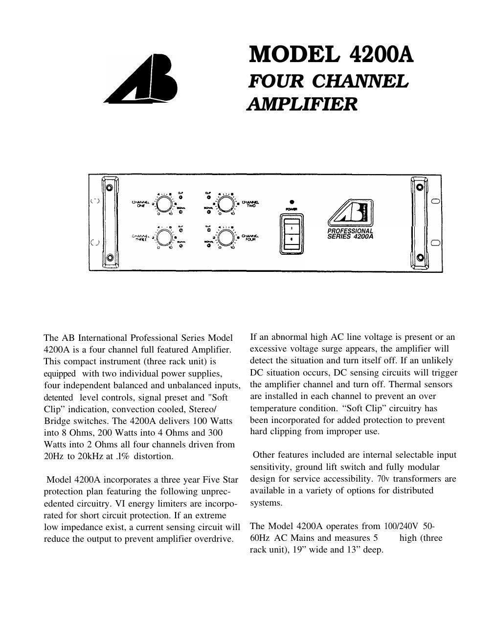 ab international 4200 a brochure