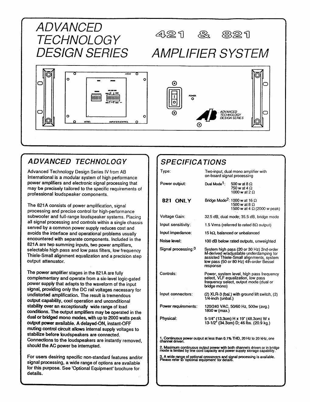 ab international 421 a brochure