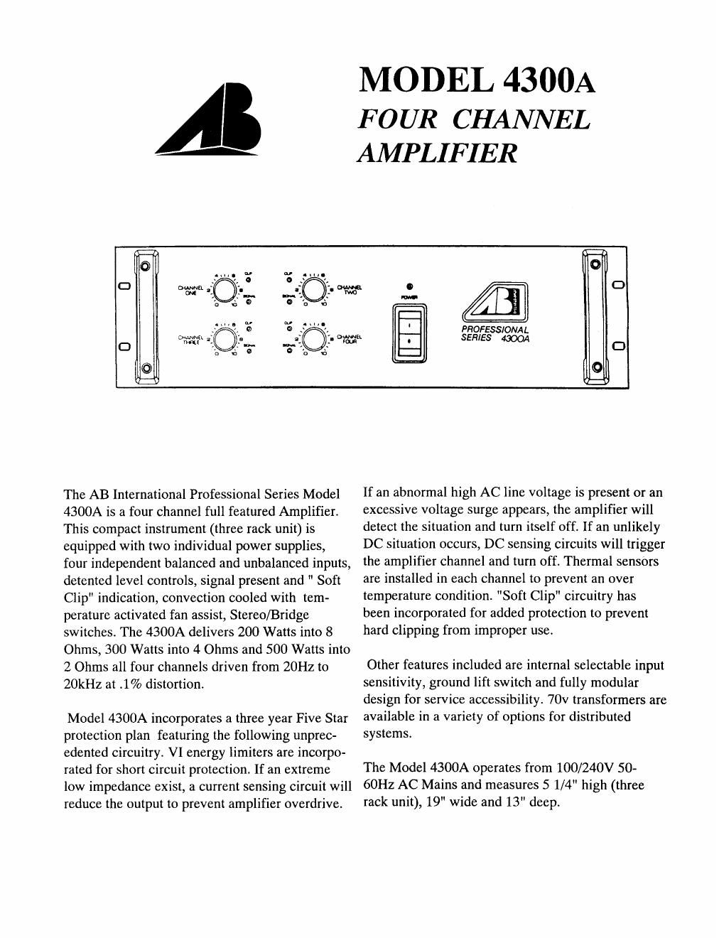 ab international 4300 a brochure