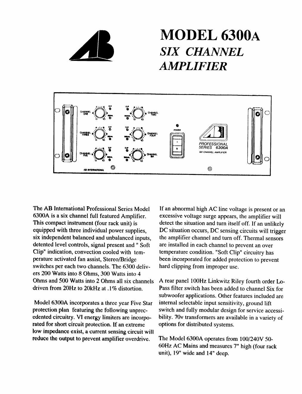 ab international 6300 a brochure