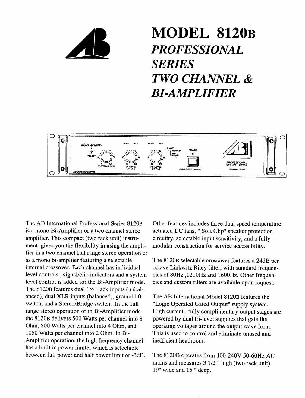 ab international 8120 b brochure