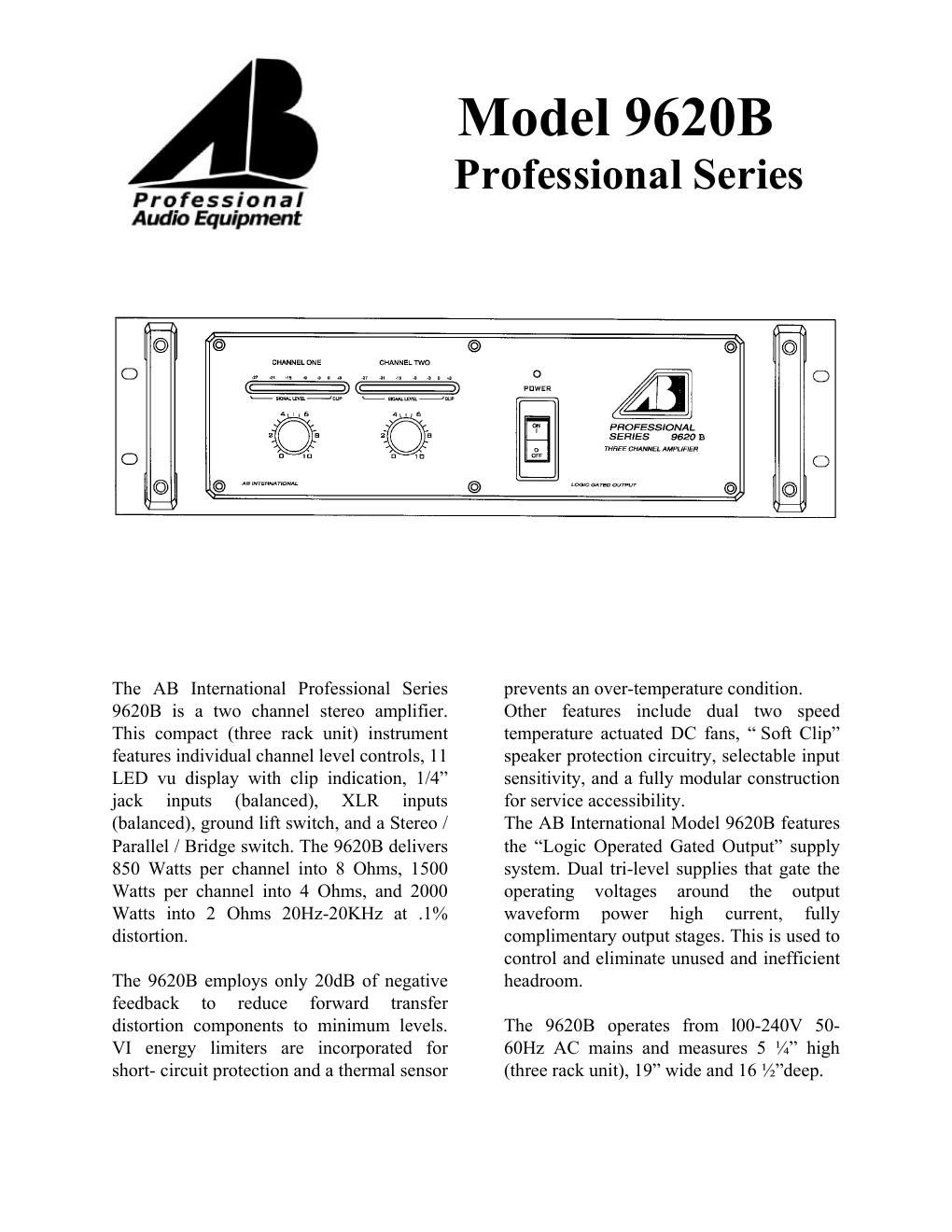 ab international 9620 b brochure