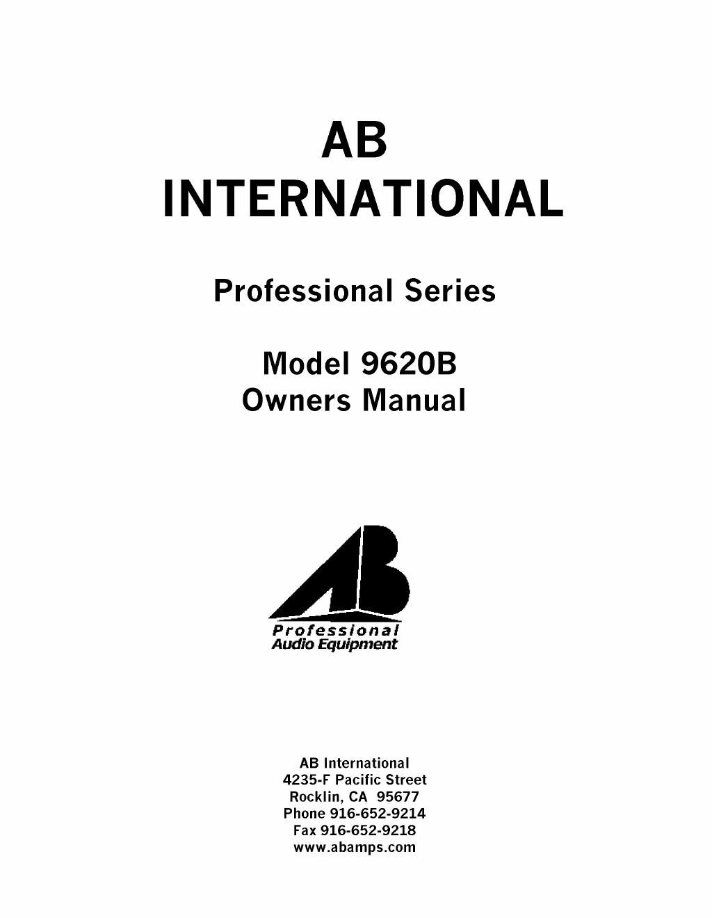 ab international 9620 b owners manual