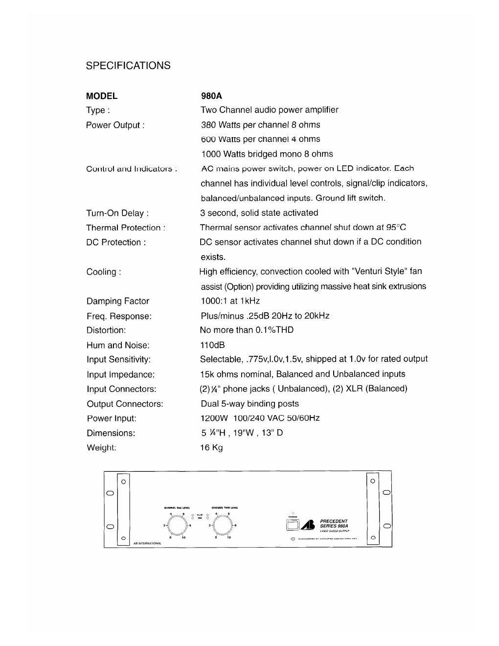 ab international 980 a brochure