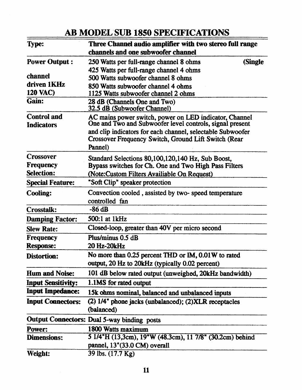 ab international sub 1850 brochure