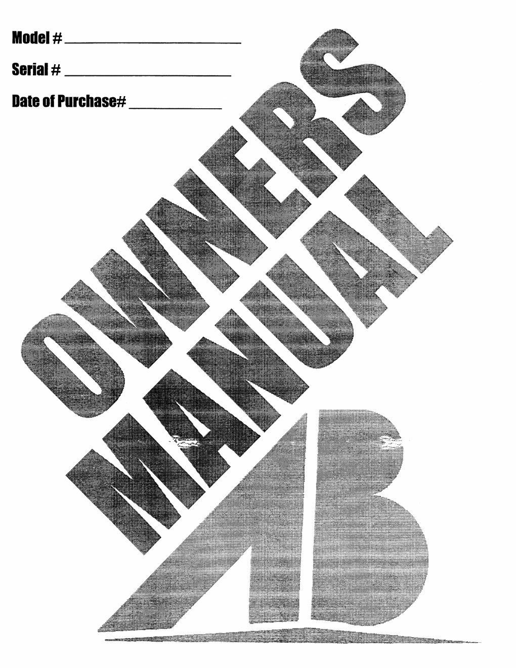 ab international sub 3600 owners manual