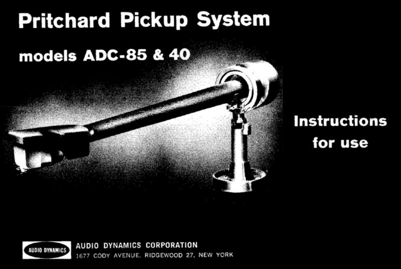 adc adc 85 owners manual