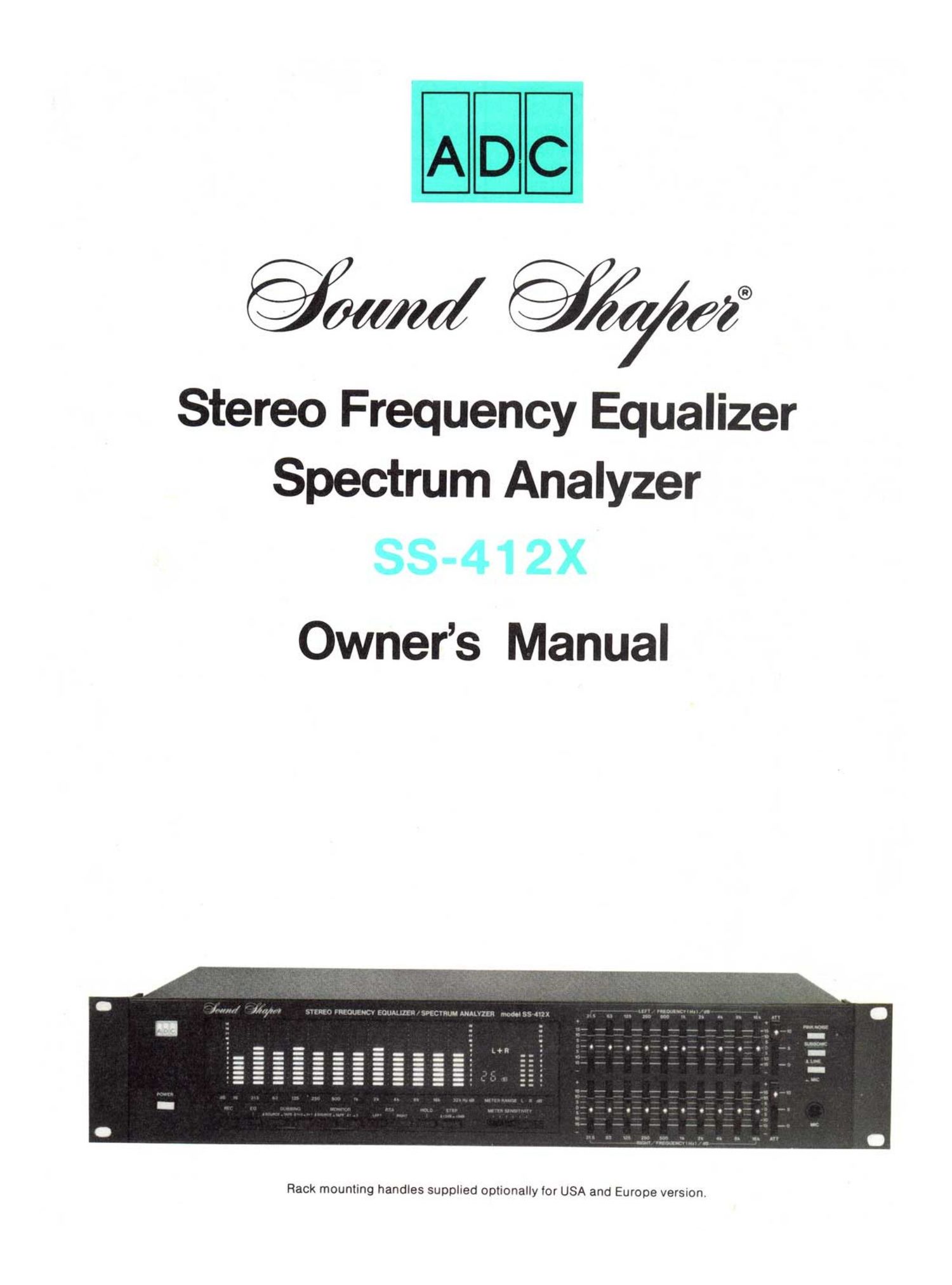 adc soundshaper 412x owners manual