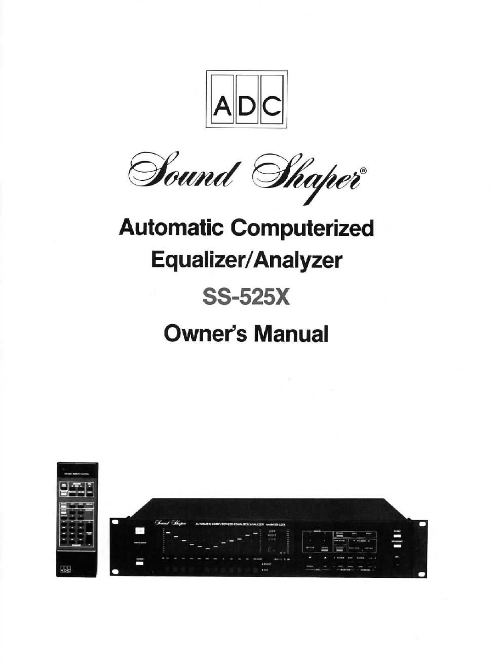 adc soundshaper 525 x owners manual