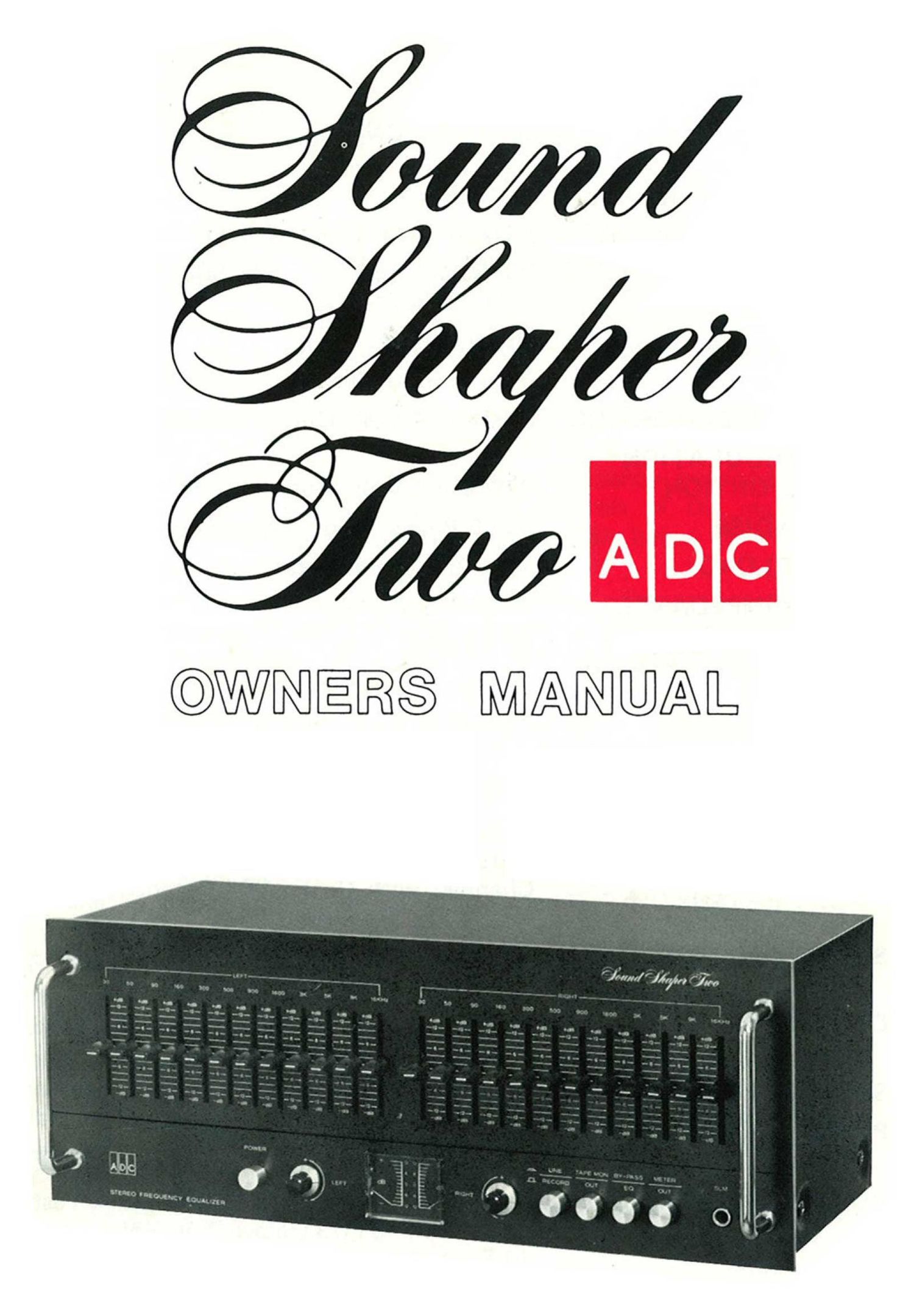 adc soundshaper two owners manual