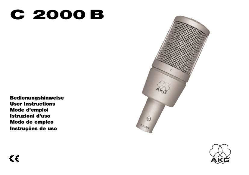 akg c 2000 b owners manual