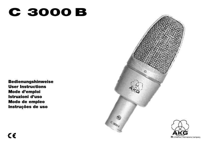 akg c 3000 b owners manual