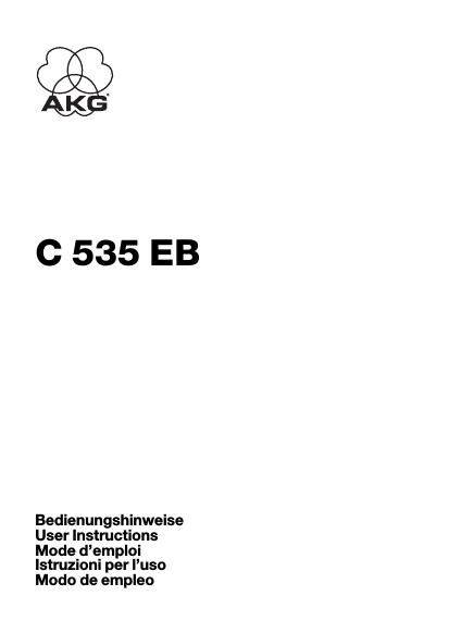 akg c 535 eb owners manual