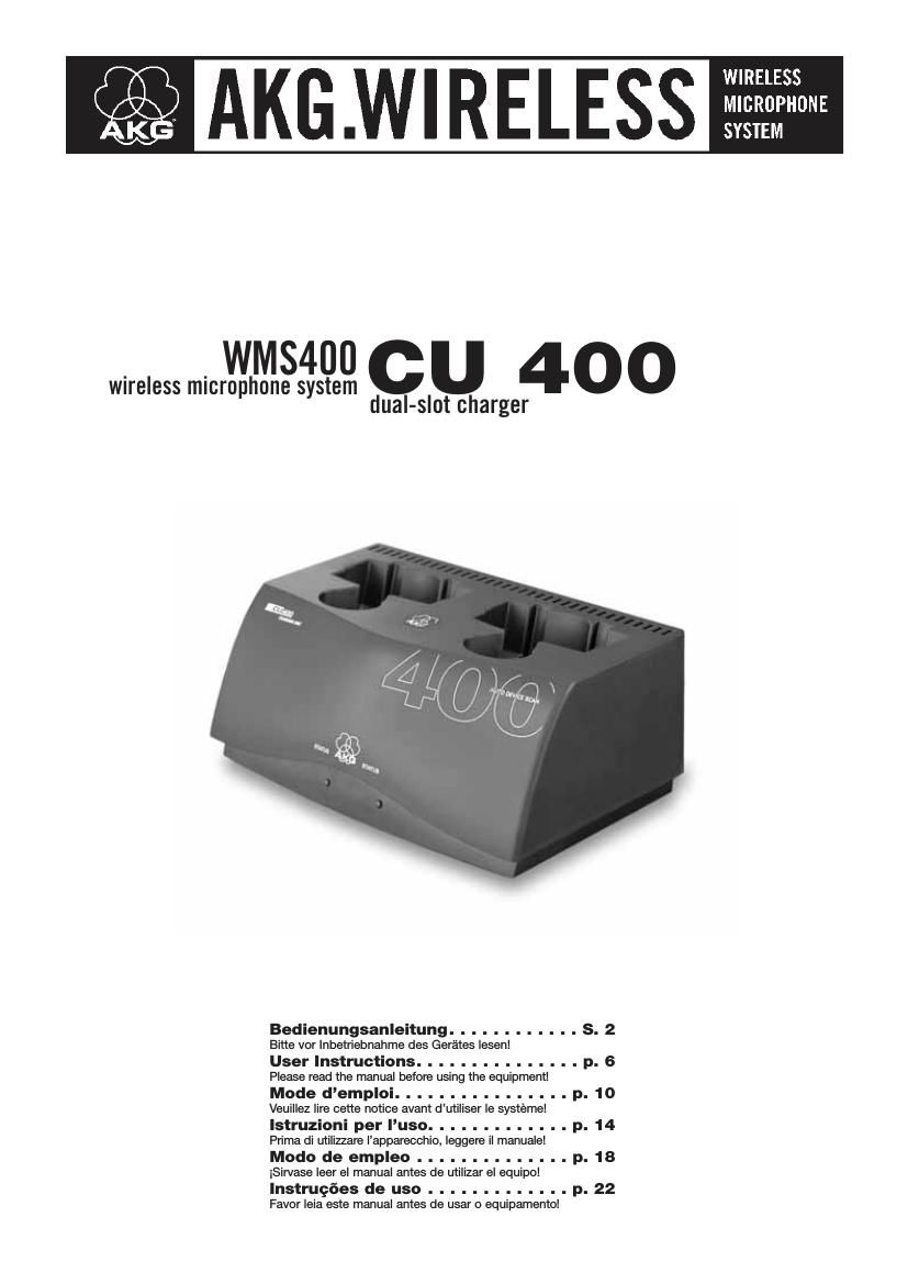 akg cu 400 owners manual