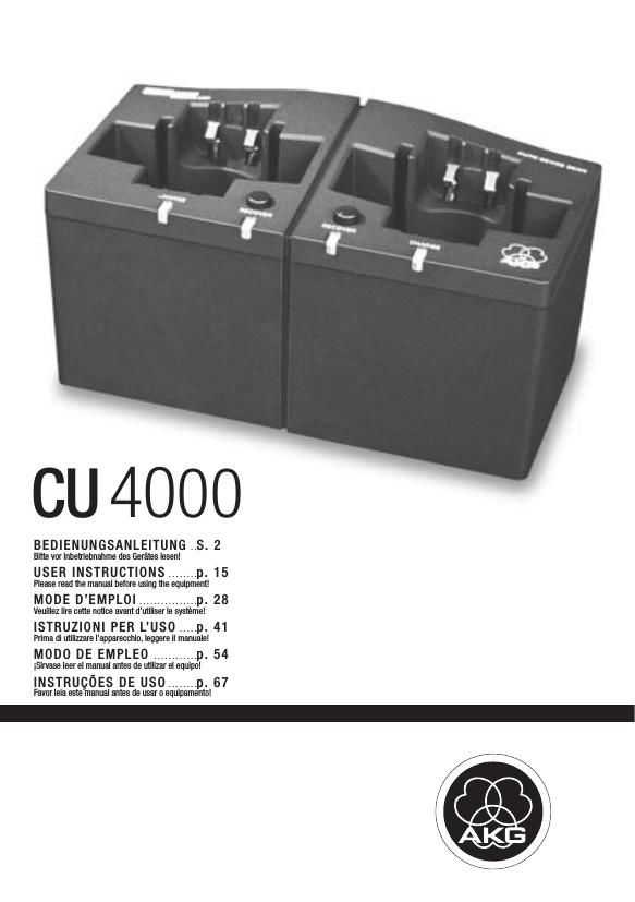 akg cu 4000 owners manual