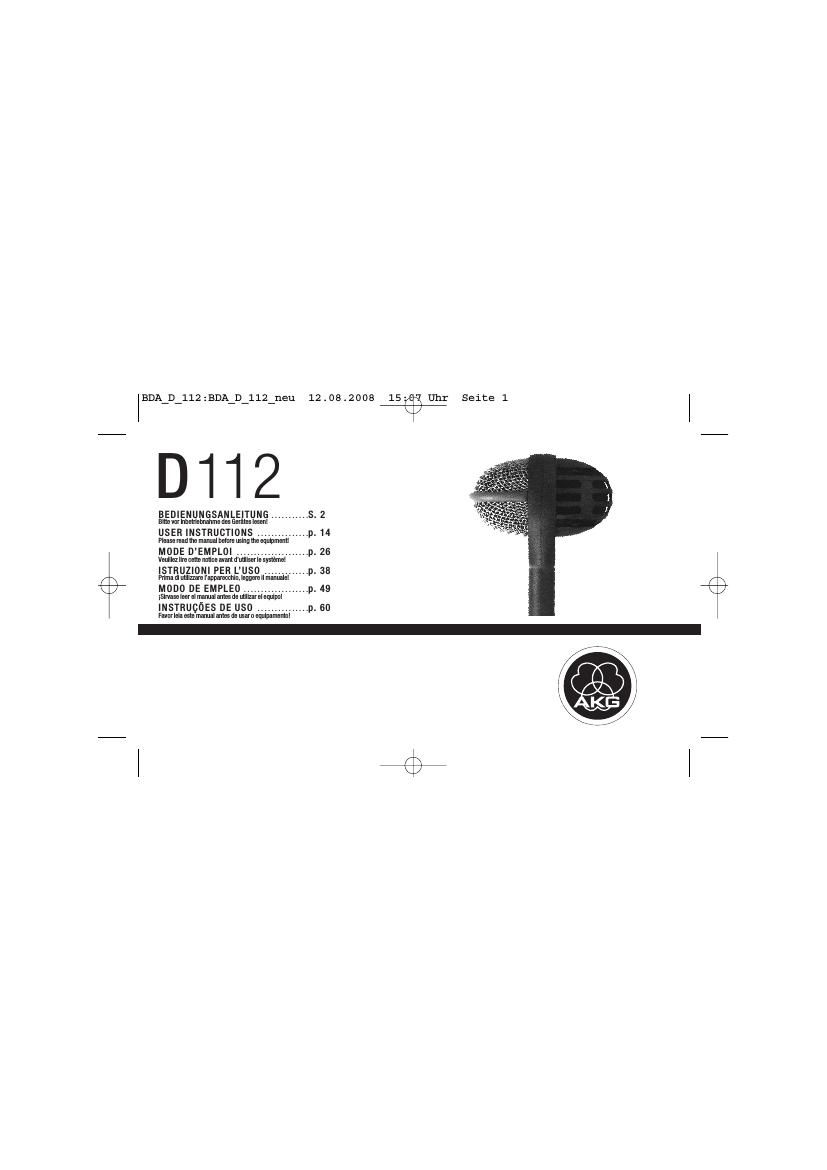 akg d 112 owners manual