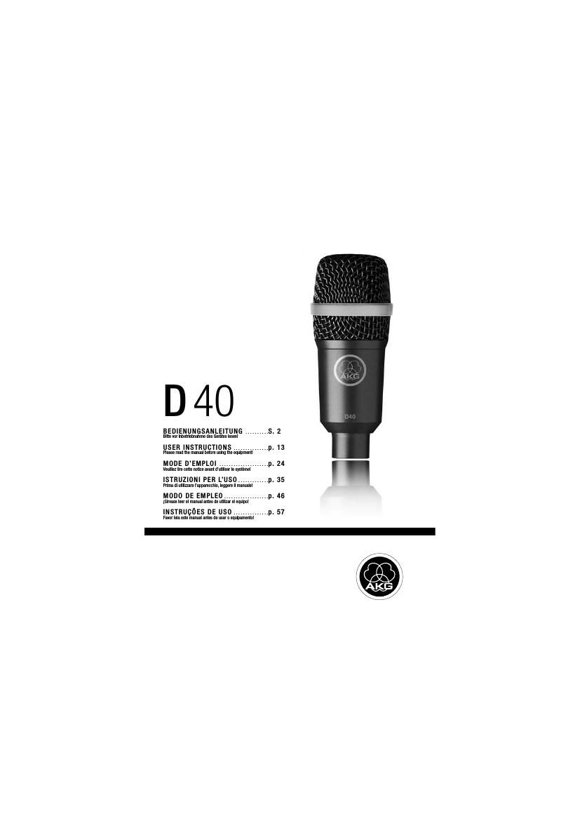 akg d 40 owners manual