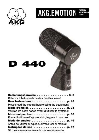 akg d 440 owners manual