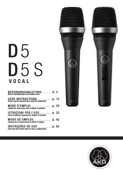 akg d 5 s owners manual