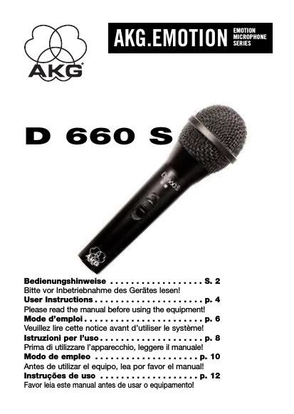 akg d 660 s owners manual