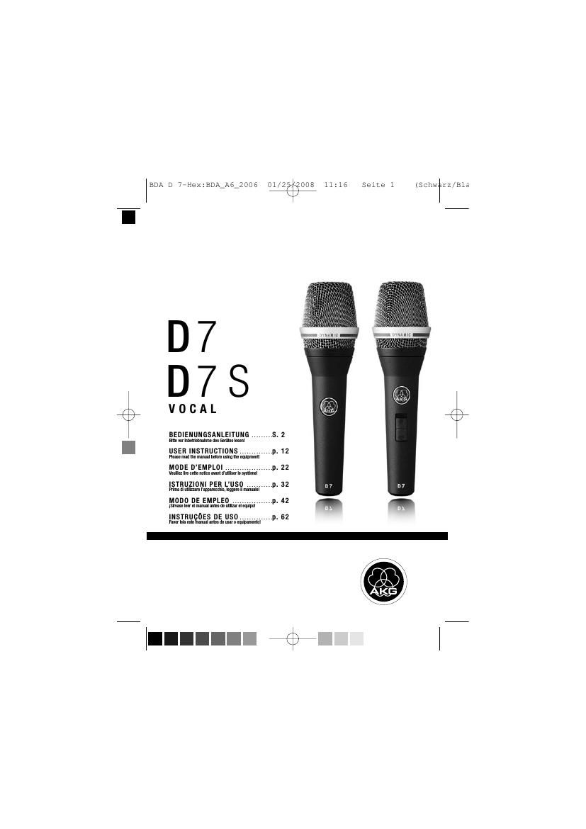 akg d 7 owners manual