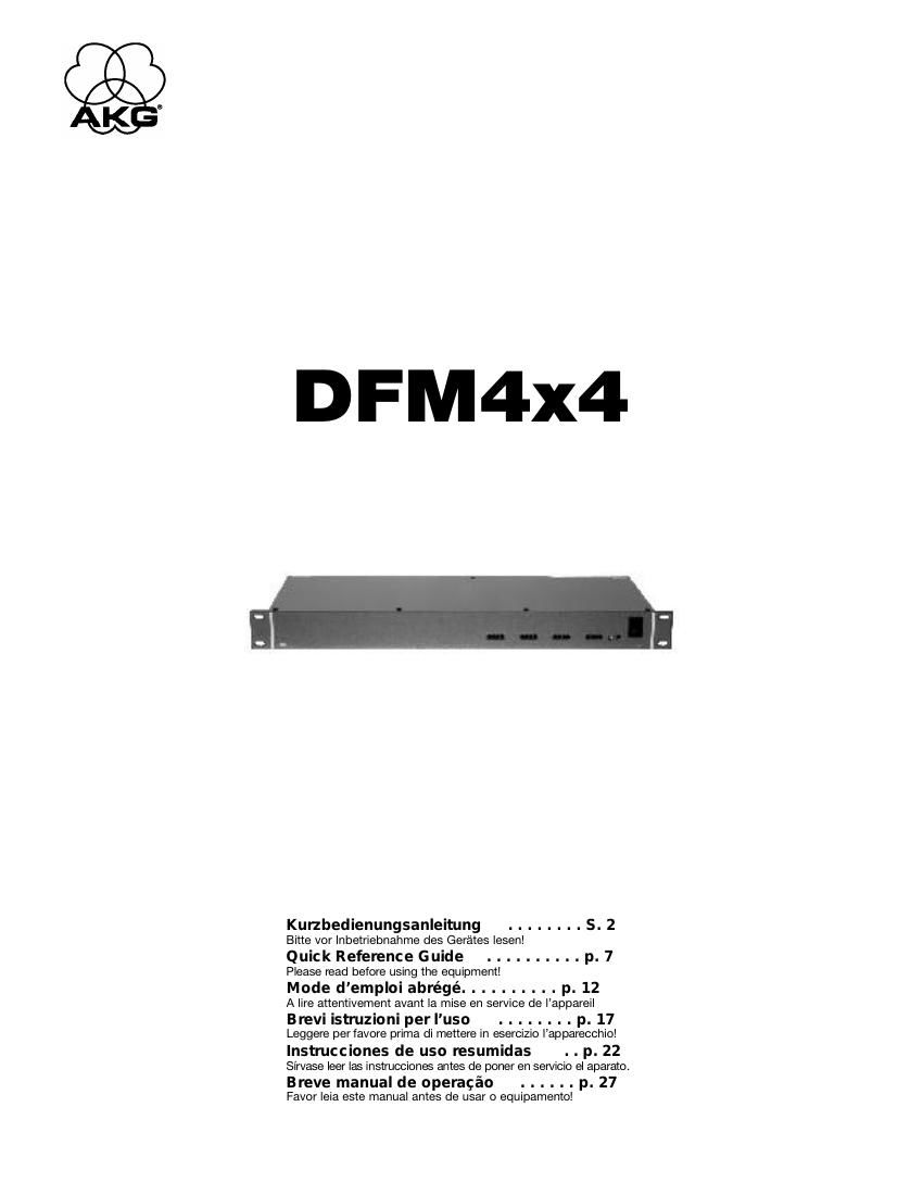 akg dfm 4x4 owners manual