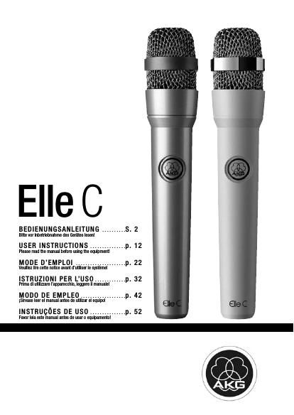 akg elle c owners manual