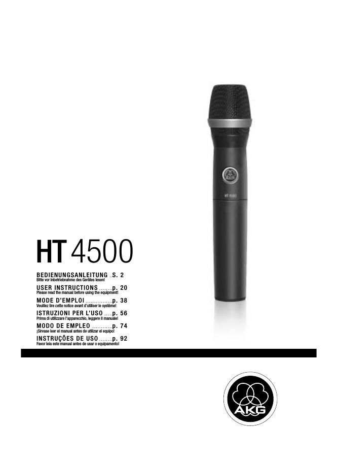 akg ht 4500 owners manual