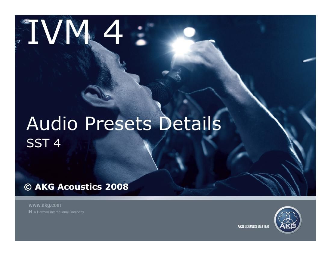 akg ivm 4 owners manual