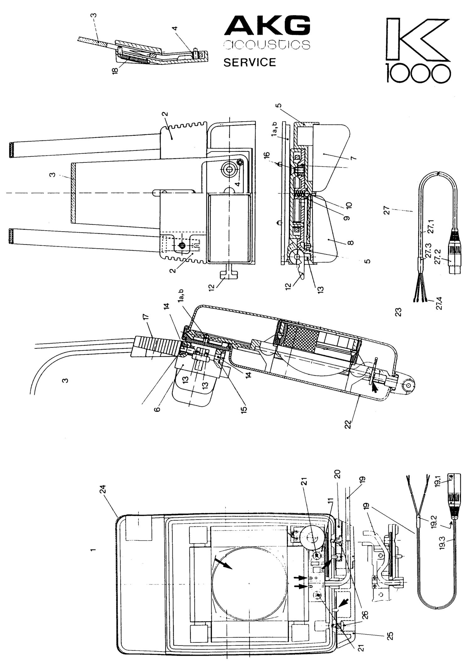 akg k 1000 service manual