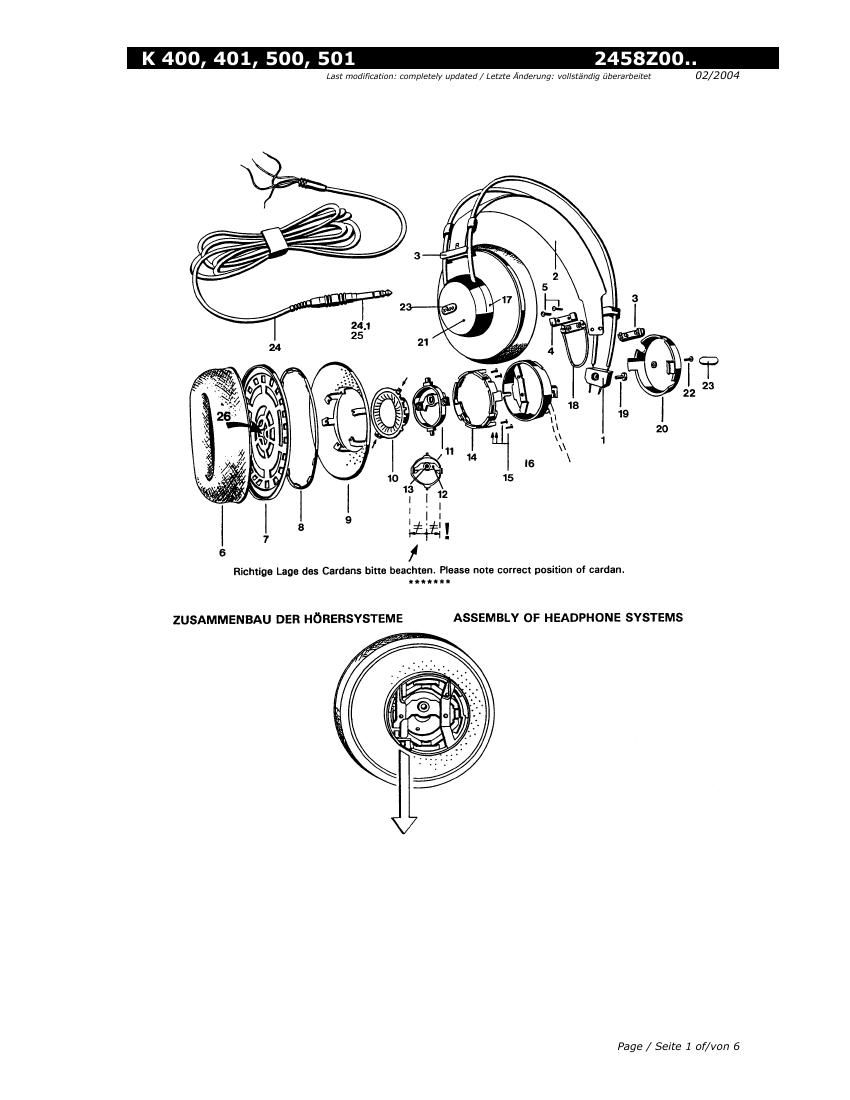 akg k 400 service manual