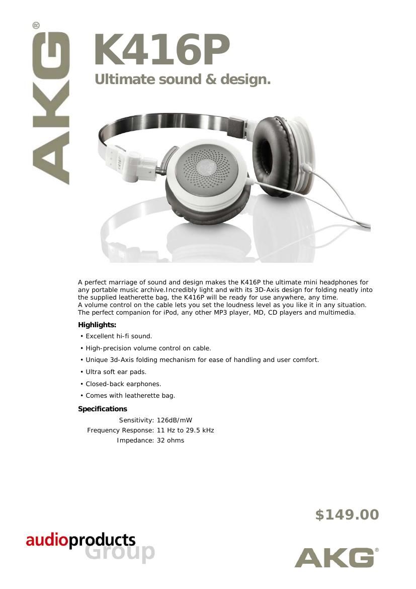 akg k 416 p brochure