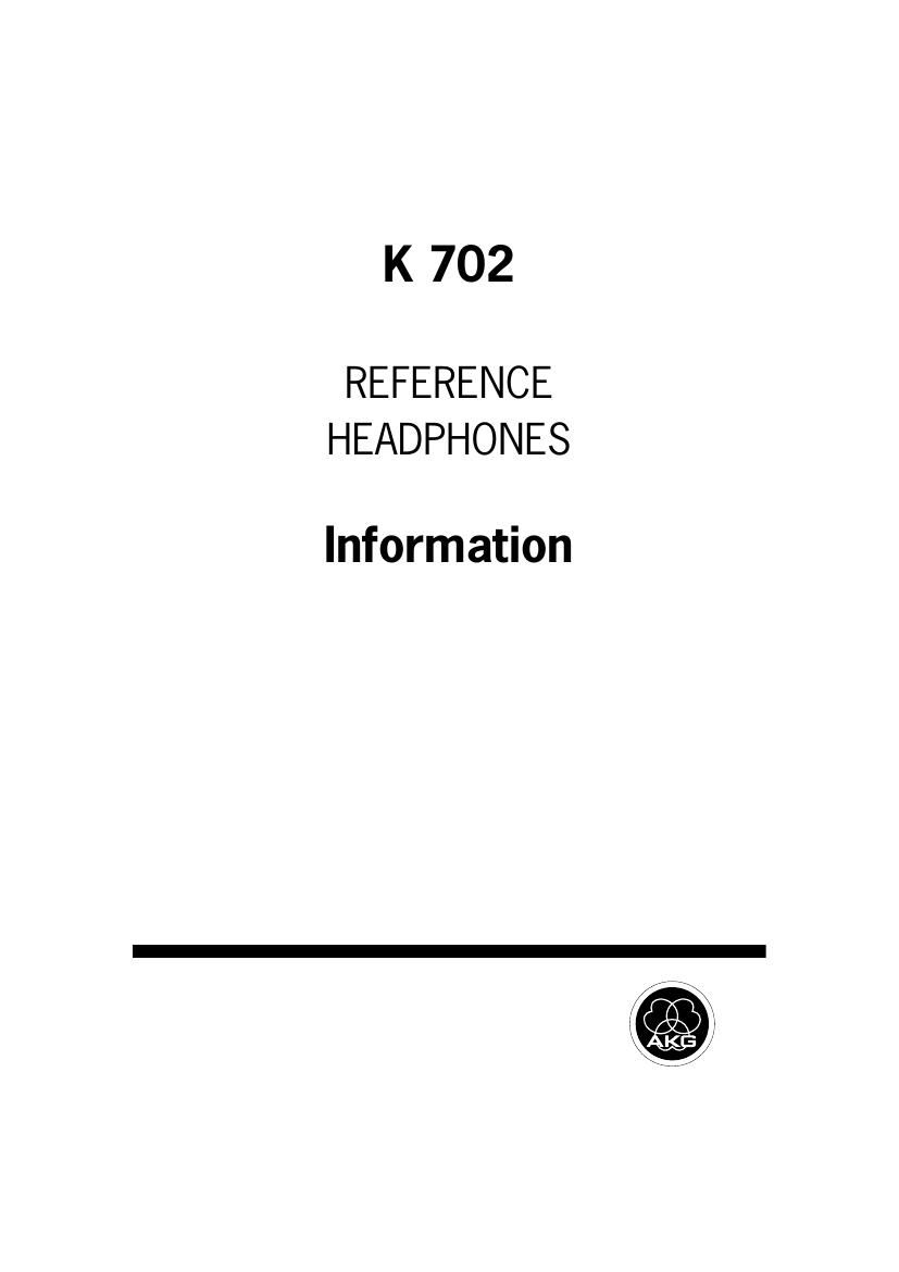 akg k 702 owners manual