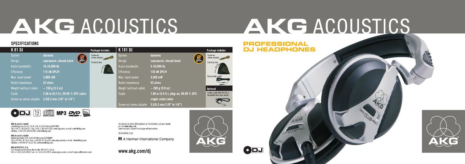 akg k 81 dj brochure