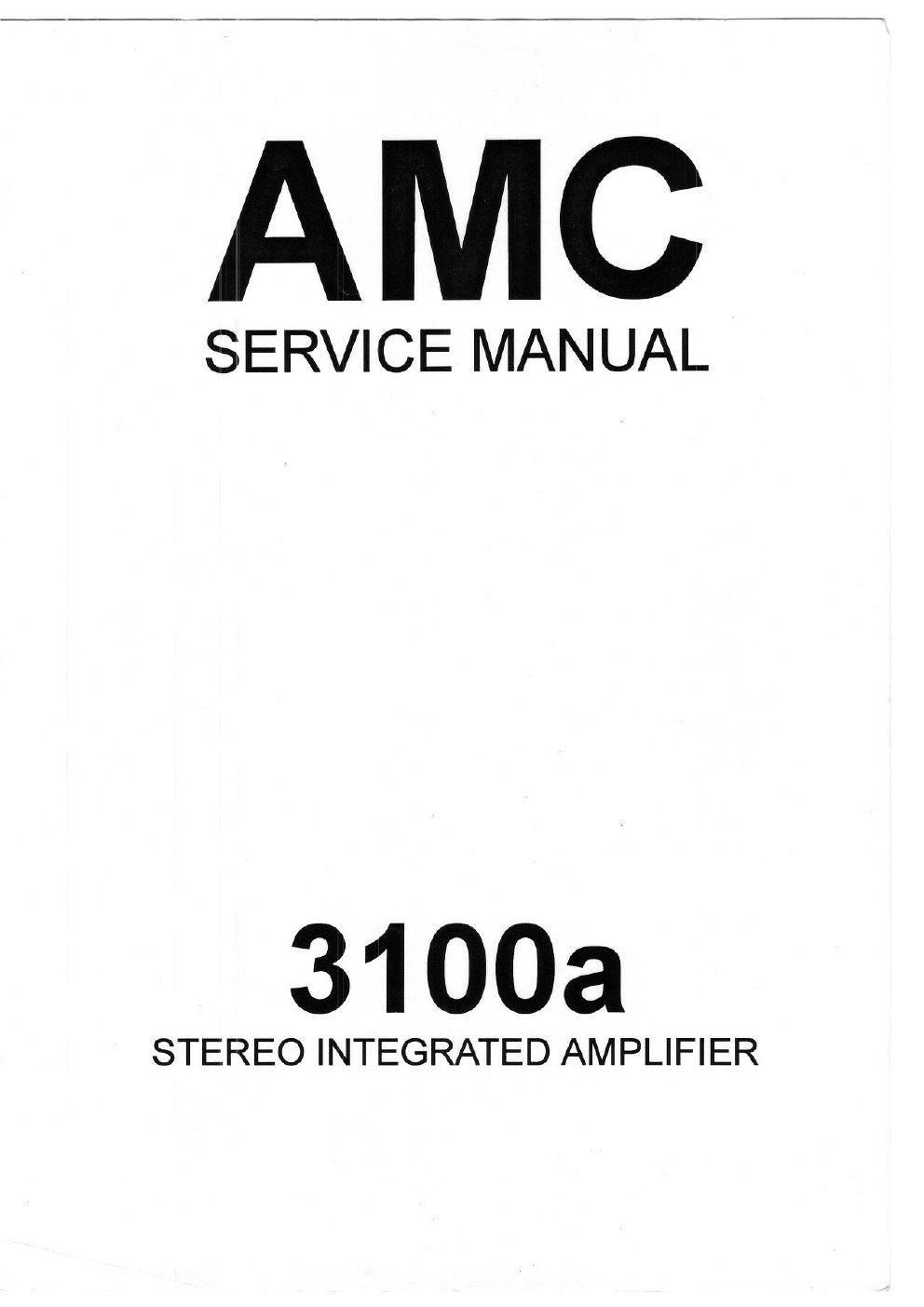 Amc 3100A int service manual