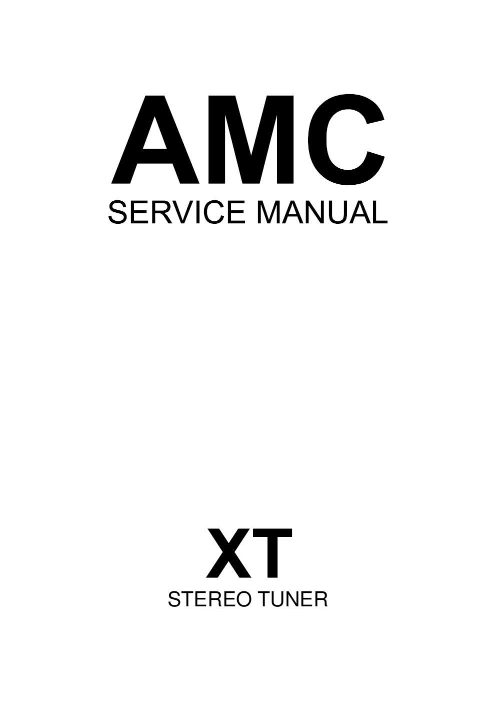 Amc XT tun service manual