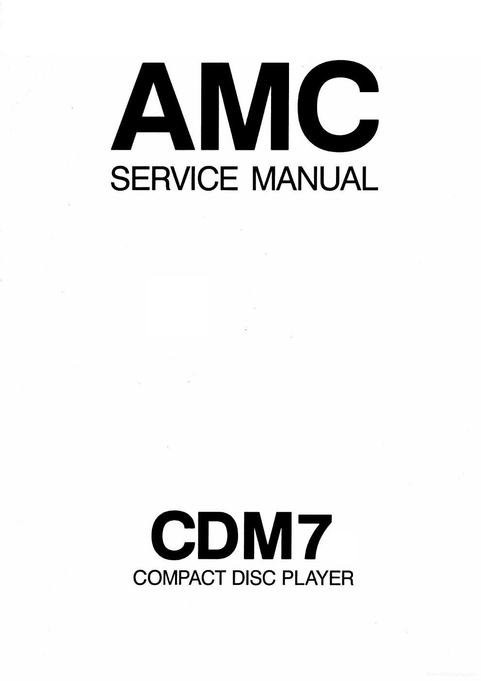 Amc cdm 7 cd service manual