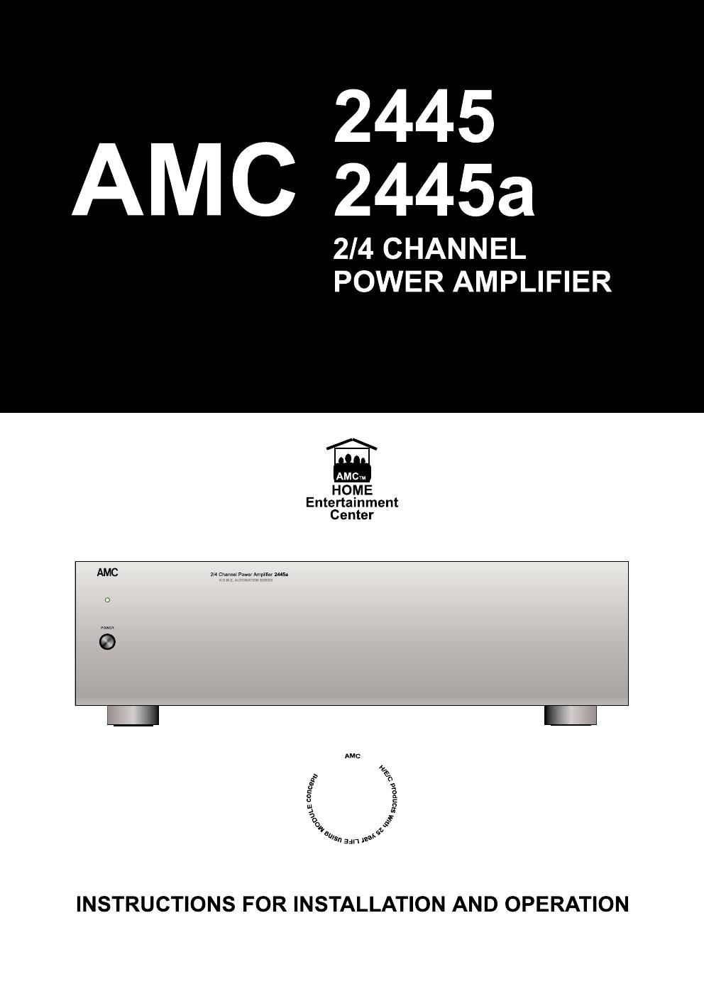 amc 2445 owners manual
