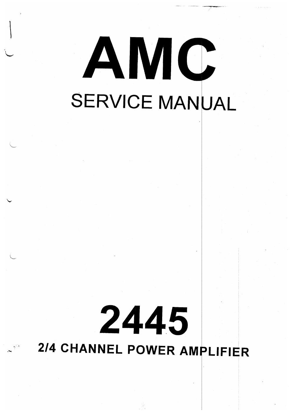 amc 2445 service manual