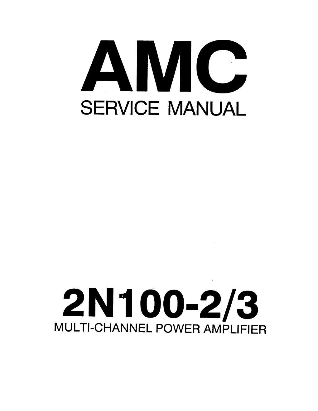Amc 2N 100 pwr service manual