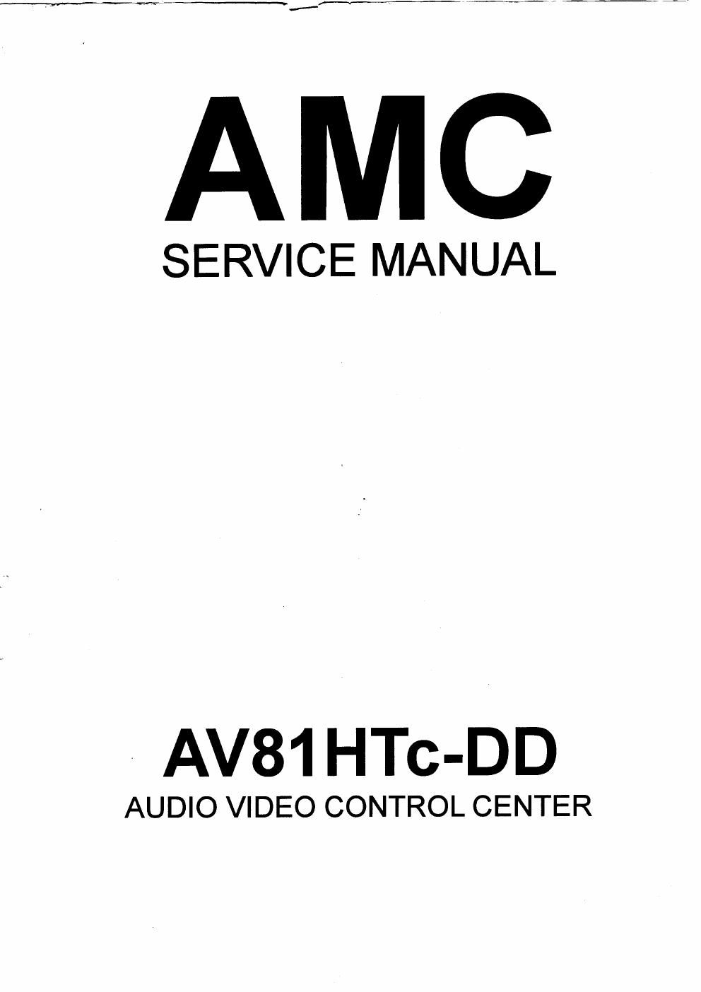 Amc AV 81HTCDD avc service manual