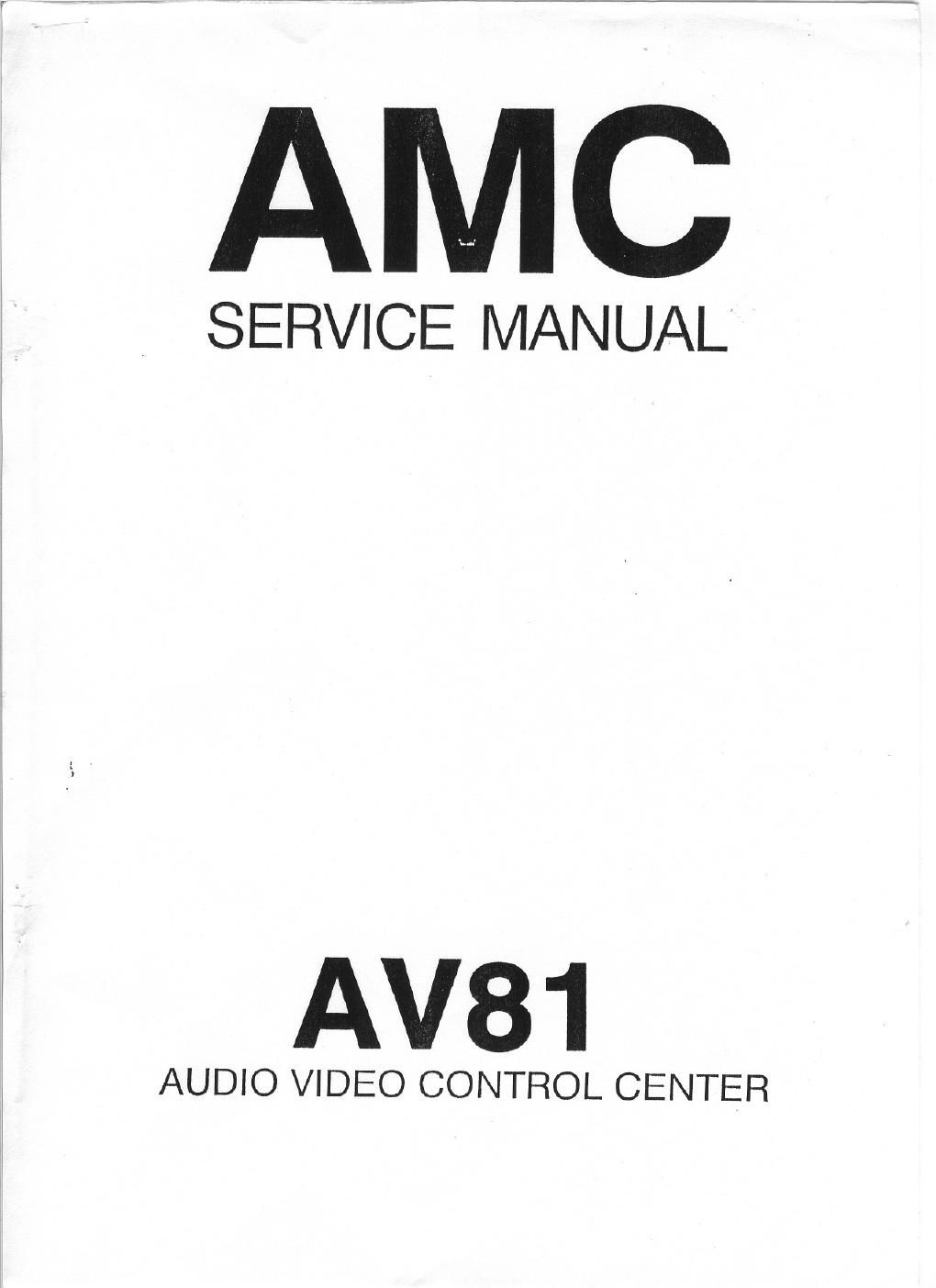 amc av 81 service manual