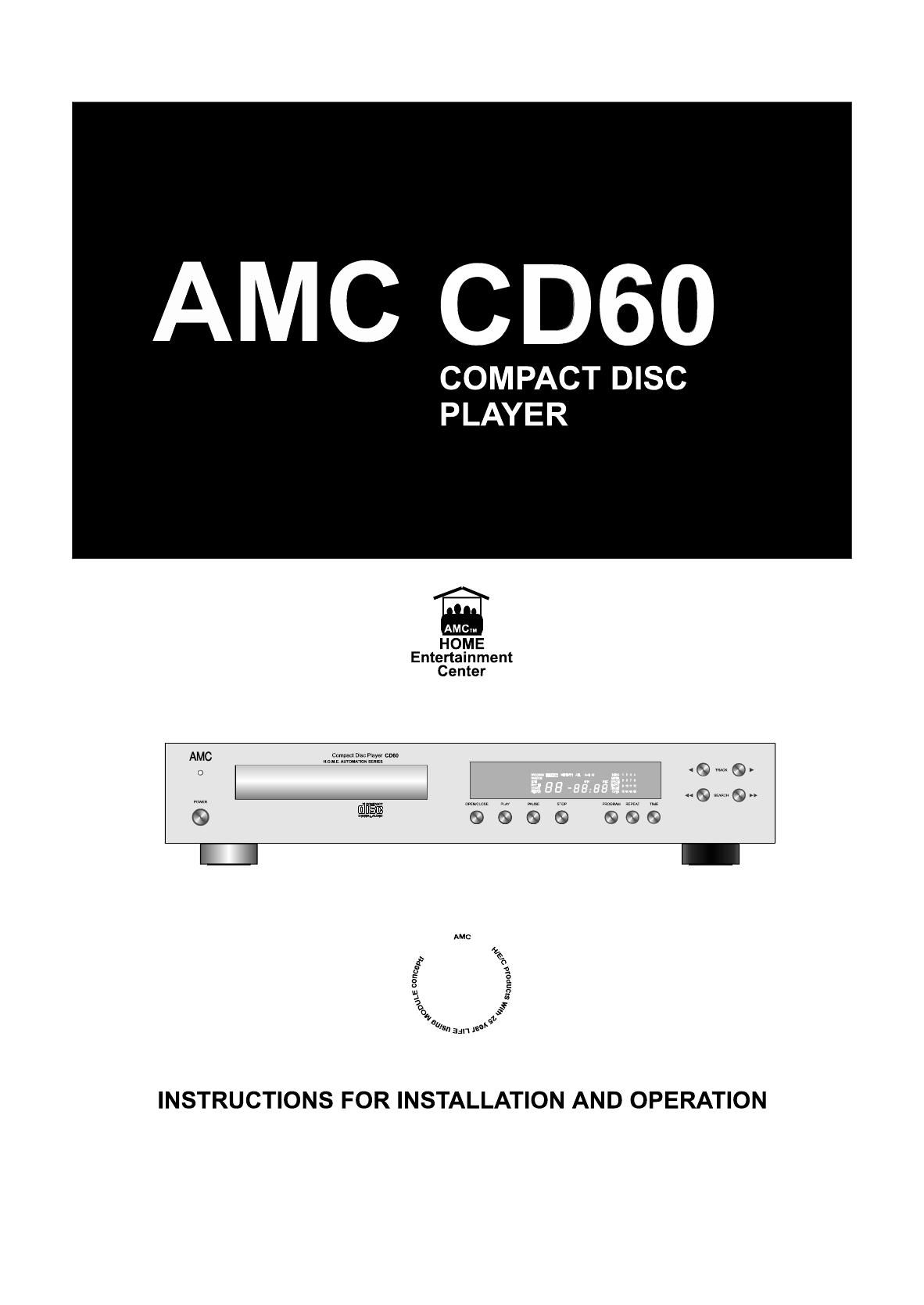 amc cd 60 owners manual