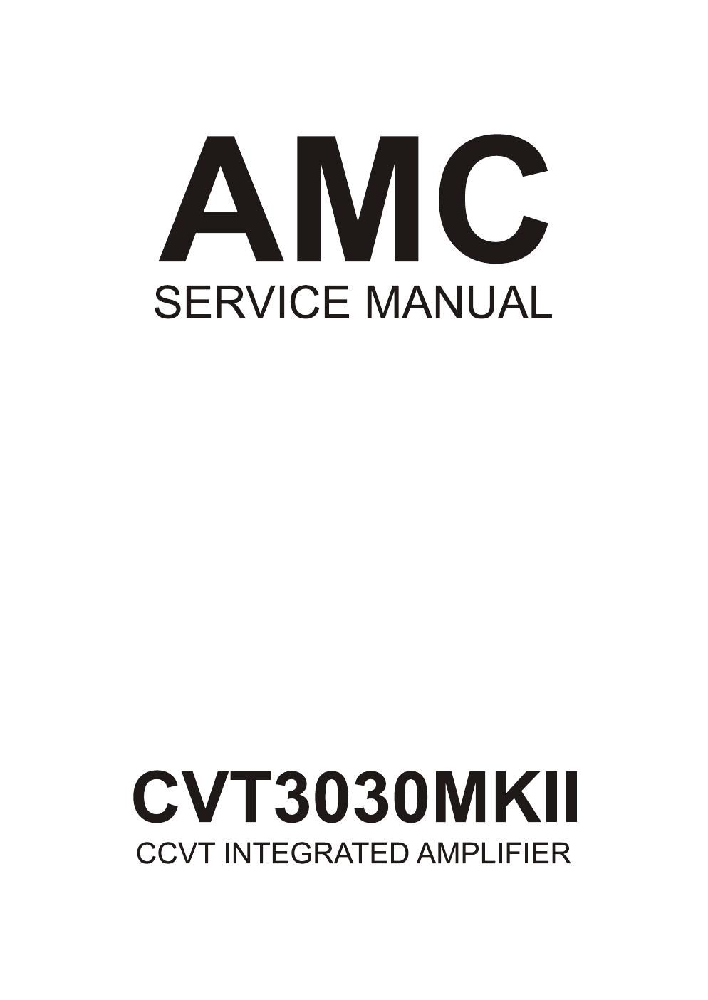 Amc cvt 3030mkll int service manual