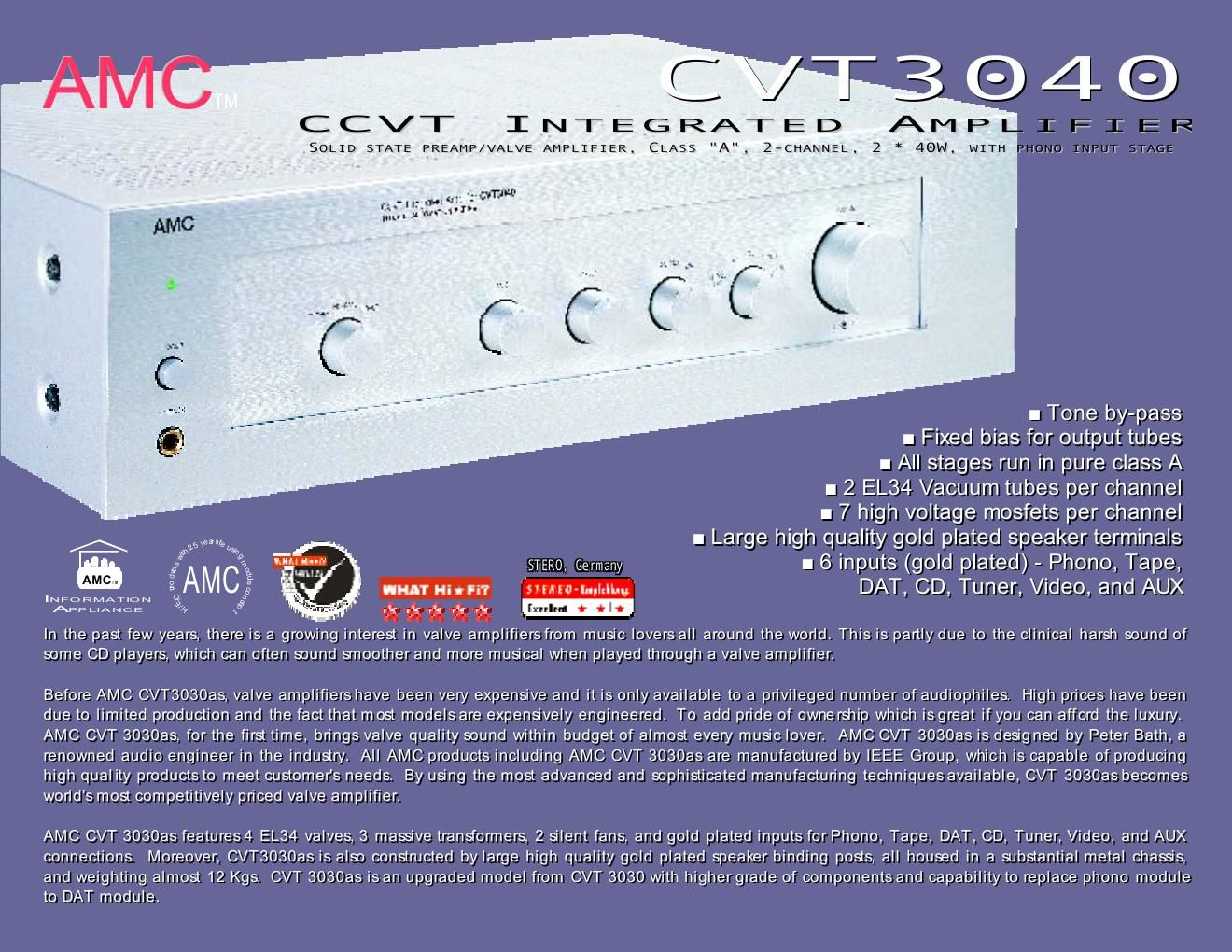 amc cvt 3040 brochure