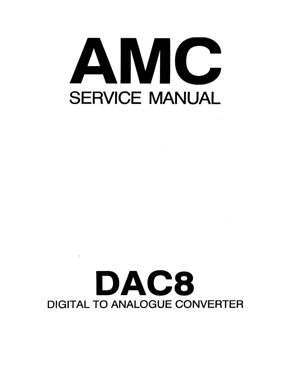 amc dac 8 service manual